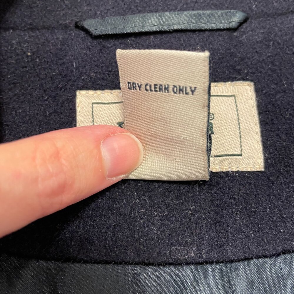 Women's LL Bean Wool Thinsulate Black Peacoat 18 - Picture 4 of 10